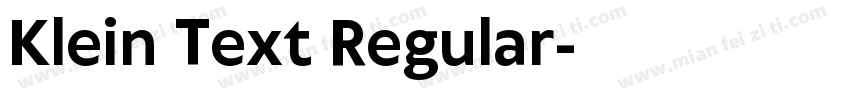 Klein Text Regular字体转换